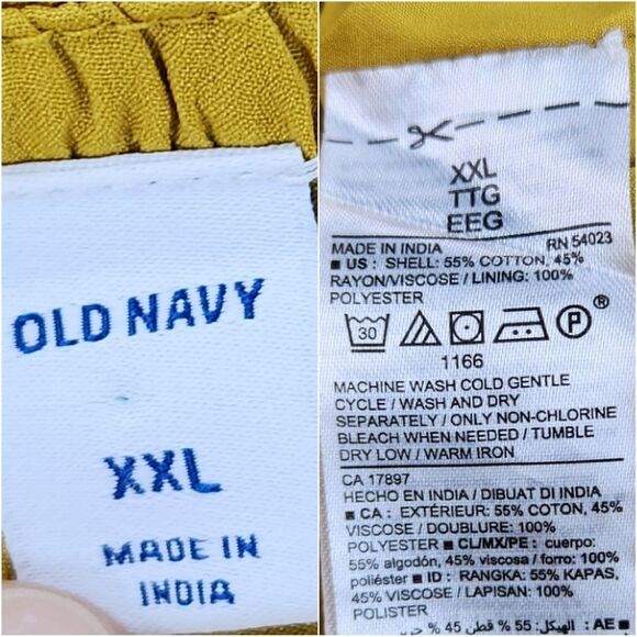 🍑Old Navy Mustard Yellow Adjustable Strap Sleeveless Dress Size 2X - Picture 11 of 12